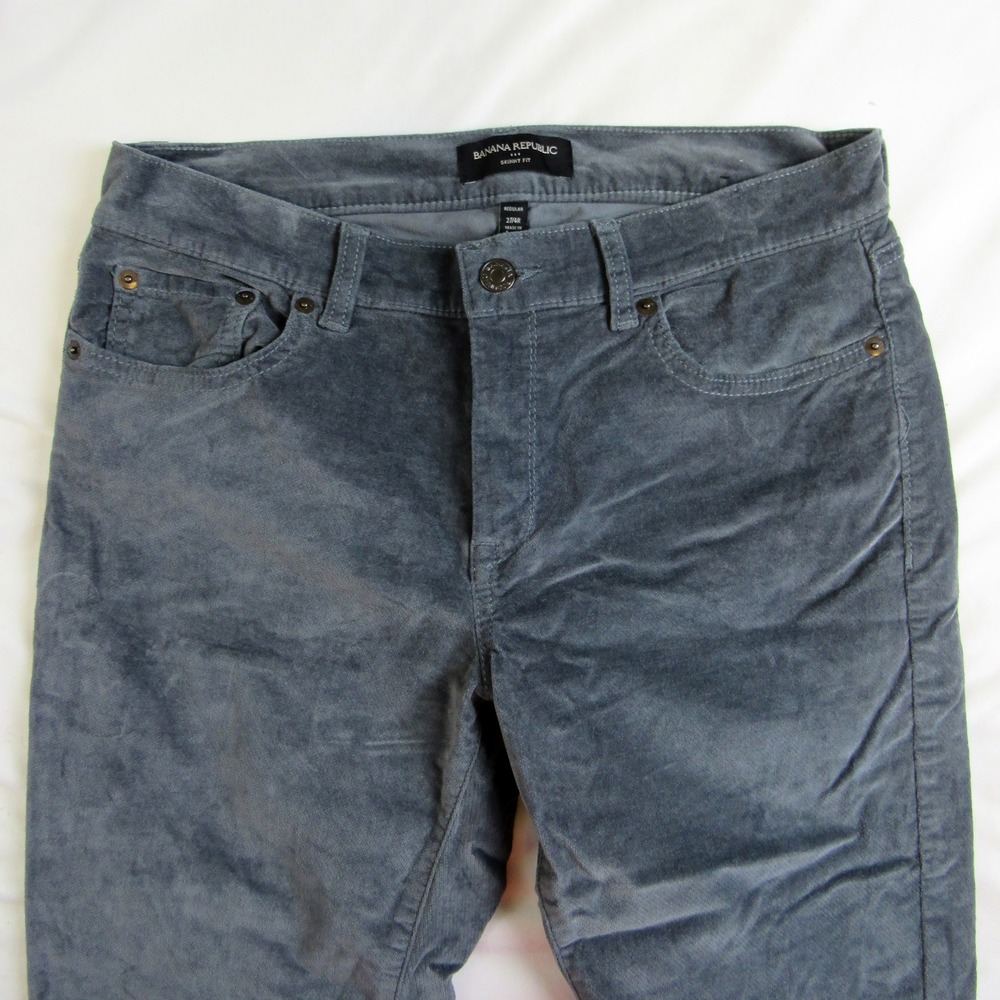 Banana Republic Pants Gray Cordless Corduroy Skinny Fit Women's Size 4